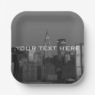Assiettes En Carton New York City Manhattan Empire State Building Pape