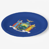 Assiettes En Carton New York : The Empire State, Home Big Apple Flag (Angle)