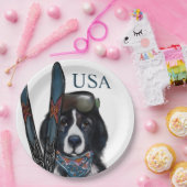 ASSIETTES EN CARTON NEWFOUNDLAND DOG  (Fête)