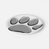 Assiettes En Carton Newsprint Halftone (Angle)