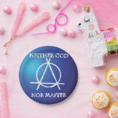 Assiettes En Carton Ni Dieu, Ni Maître Symbole d'anarchie (Fête)