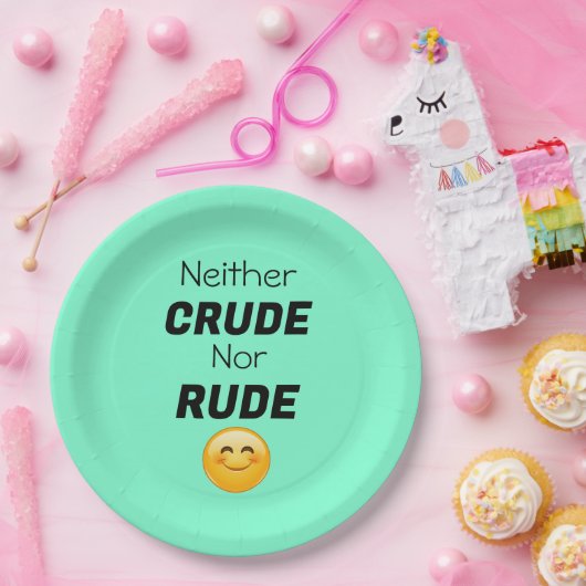 Assiettes En Carton Ni Plaque De Papier Crude Ni Rude (Fête)