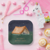 Assiettes En Carton Night Campout Boy Fête d'anniversaire (Fête)