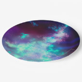 Assiettes En Carton Night Sky néon lumières Plaque en papier (Angle)