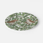 Assiettes En Carton Nightingales dans l'olivier (Angle)