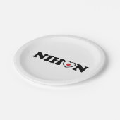 Assiettes En Carton Nihon Love Coeur Drapeau (Angle)