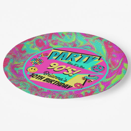 Assiettes En Carton N'IMPORTE QUEL ÂGE 90's (Angle)