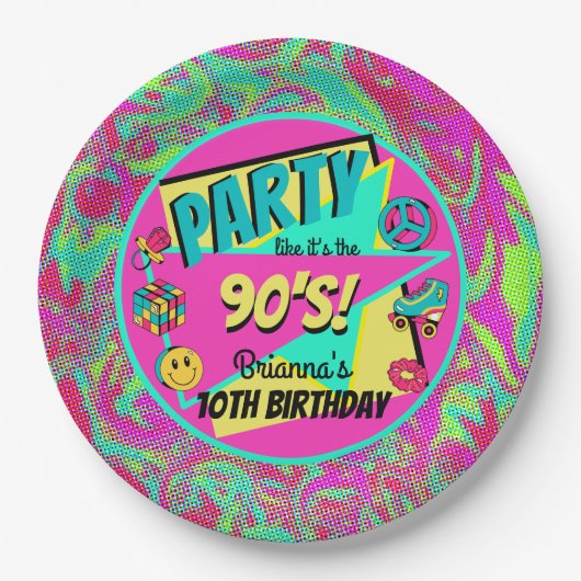 Assiettes En Carton N'IMPORTE QUEL ÂGE 90's (Devant)