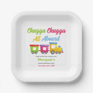 Assiettes En Carton N'importe quel âge Anniversaire Fête Chugga Choo T