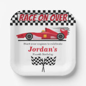 Assiettes En Carton N'importe quel âge Anniversaire Red Formule Course (Recto)