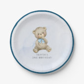 Assiettes En Carton N'importe quel âge l'ours en peluche garçon annive (Devant)