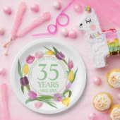 Assiettes En Carton N'importe quel Mariage d'aquarelle Tulipes Anniver (Fête)