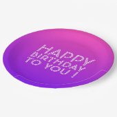 Assiettes En Carton N'Importe Quel Nom Modifiable Joyeux Anniversaire  (Angle)