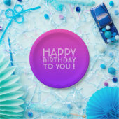 Assiettes En Carton N'Importe Quel Nom Modifiable Joyeux Anniversaire  (Fête)