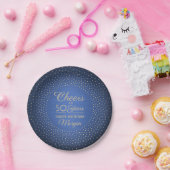 Assiettes En Carton N'IMPORTE QUEL Oeuvre d'Anniversaire Brossé Confet (Fête)