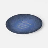 Assiettes En Carton N'IMPORTE QUEL Oeuvre d'Anniversaire Brossé Confet (Angle)