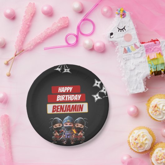 Assiettes En Carton Ninja (Fête)