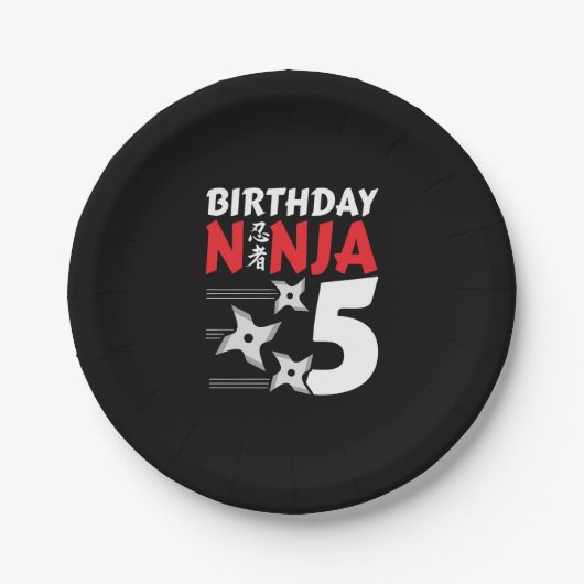 Assiettes En Carton Ninja Birthday Party (Devant)