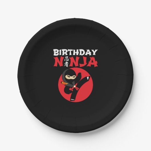 Assiettes En Carton Ninja Birthday Party Theme (Devant)