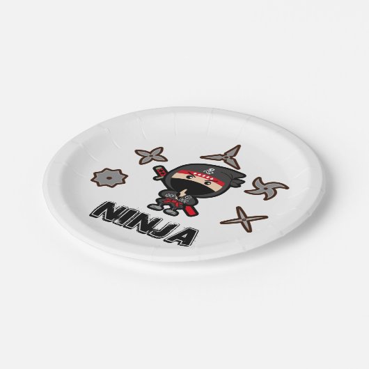 Assiettes En Carton Ninja Boy (Angle)