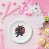 Assiettes En Carton Ninja Chat furtive (Fête)