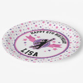 Assiettes En Carton Ninja Filles guerrières rose et violet fête d'anni (Angle)