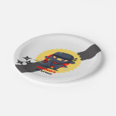 Assiettes En Carton Ninja Karate Anniversaire (Angle)