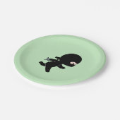 Assiettes En Carton Ninja minuscule en vert (Angle)