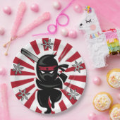 Assiettes En Carton Ninja Samurai Guerrier Plaques de papier jetables (Fête)