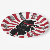 Assiettes En Carton Ninja Samurai Guerrier Plaques de papier jetables (Angle)