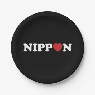 Assiettes En Carton Nippon Love Heart