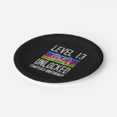 Assiettes En Carton Niveau 13 Déverrouillé 13e anniversaire Papier per (Angle)