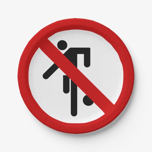 Assiettes En Carton NO Ball Games ⚠ Thai Park ⚠ (Devant)