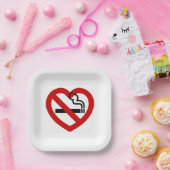 Assiettes En Carton No Love For Smoking Sign (Fête)