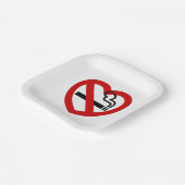 Assiettes En Carton No Love For Smoking Sign (Angulaire)