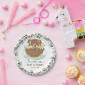 Assiettes En Carton Noah's Ark Greenery Baby shower Anniversaire Baptê (Fête)