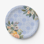 Assiettes En Carton Noce Méditerranéen de Tuiles (Devant)