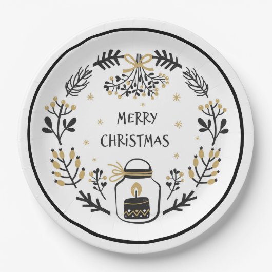 Assiettes En Carton Noël (Devant)