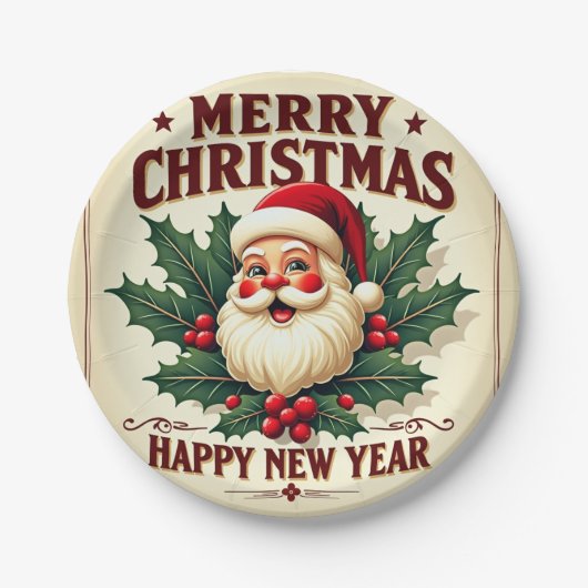 Assiettes En Carton Noël (Devant)
