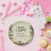 Assiettes En Carton Noël à la bougie de pin rustique (Fête)