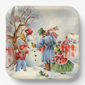 Assiettes En Carton Noël à la famille (Recto)