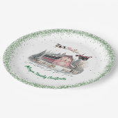 Assiettes En Carton Noël À La Ferme (Angle)