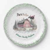 Assiettes En Carton Noël À La Ferme (Devant)