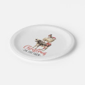 Assiettes En Carton Noël à la ferme Barnyard animal (Angle)