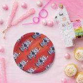 Assiettes En Carton Noël à la vache (Fête)