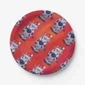 Assiettes En Carton Noël à la vache (Devant)