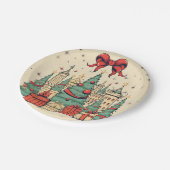 Assiettes En Carton Noël agréable vintage (Angle)