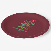 Assiettes En Carton Noël amusant, Nice jusqu'à prouvé Naughty Rouge (Angle)