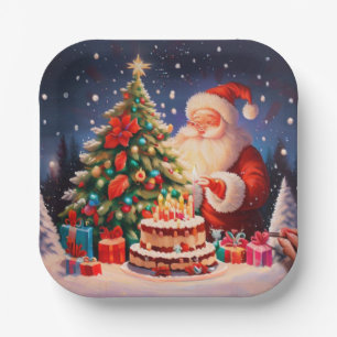Assiettes En Carton Noël Anniversaire 11