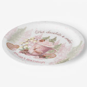 Assiettes En Carton Noël Anniversaire Rose Chocolat Chocolat Plaques (Angle)